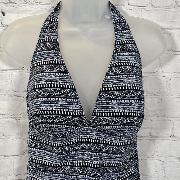☀️Bleu Rod Beattie Top Take a Dip Blue Size 4 Reversible Halter Tankini NWT - Picture 8 of 12